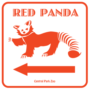 Red Panda Zoo Sign